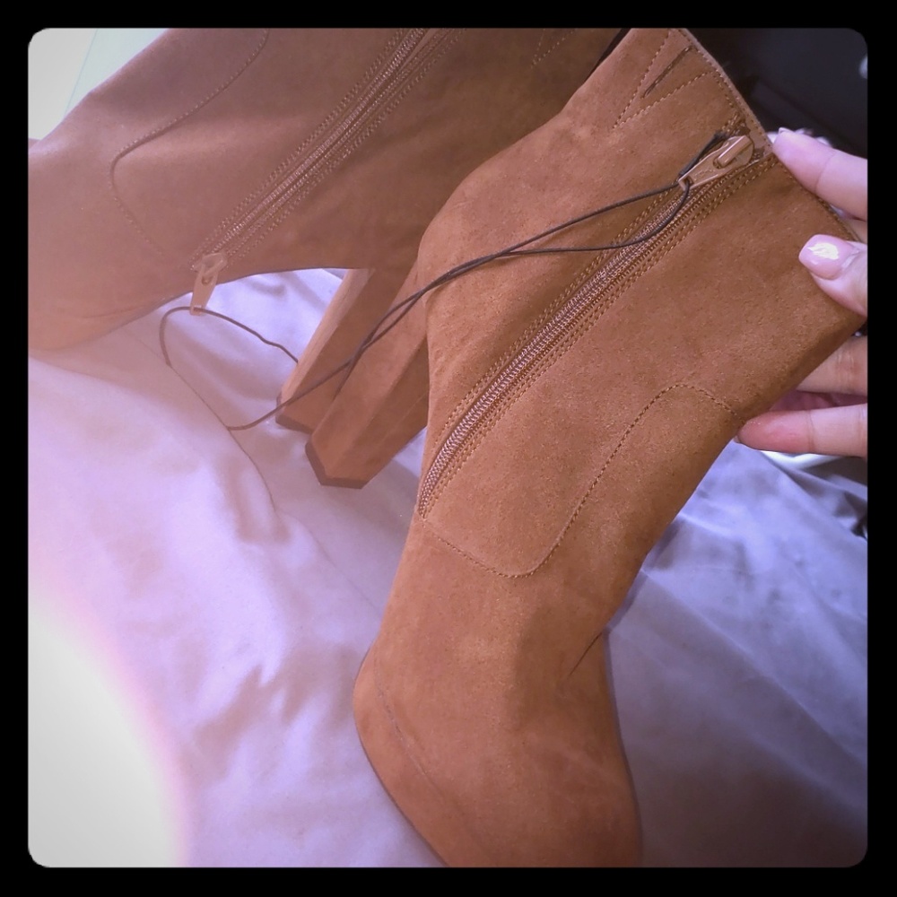 Mossimo faux suede ankle booties